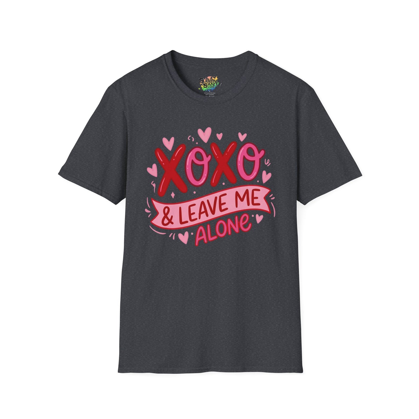 "XOXO & Leave Me Alone" Valentine T-Shirt – Cute Graphic Tee | Unisex Softstyle Valentine’s Day Shirt