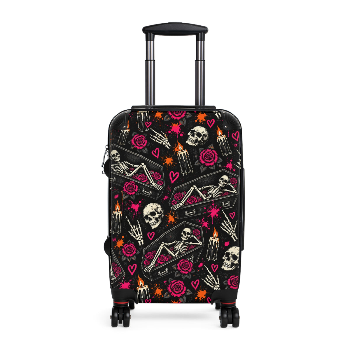 Dead & Unbothered Suitcase | Skull & Rose Halloween Luggage by Subbin4Sanity