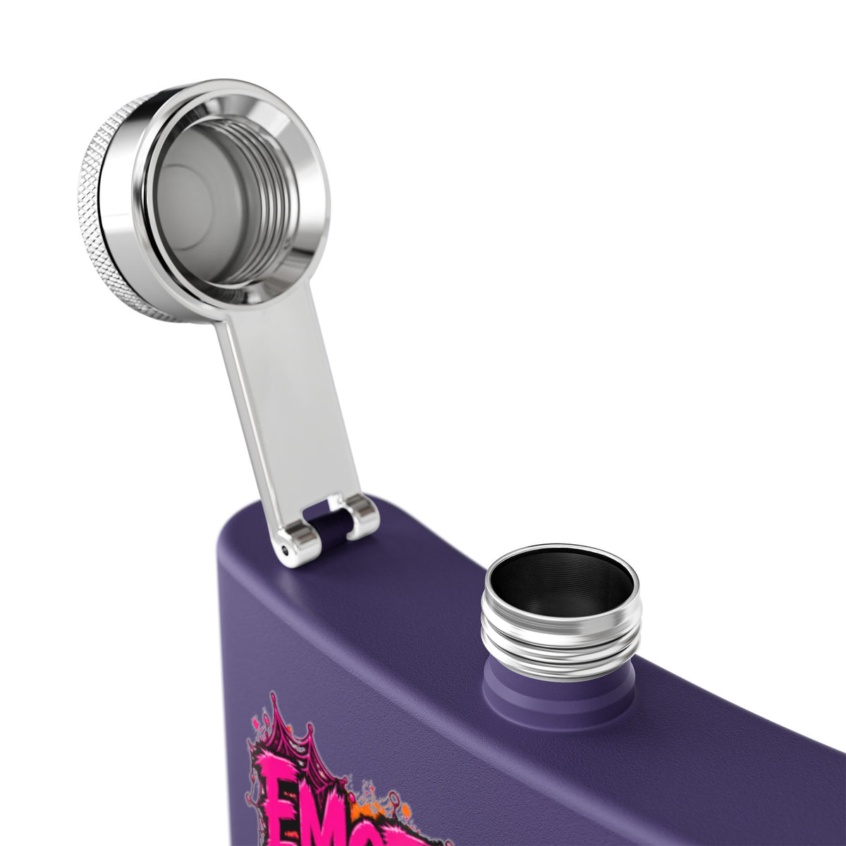 Emotionally Deceased 6oz Stainless Steel Flask | Dark Humor Gothic Drinking Flask by Subbin4Sanity