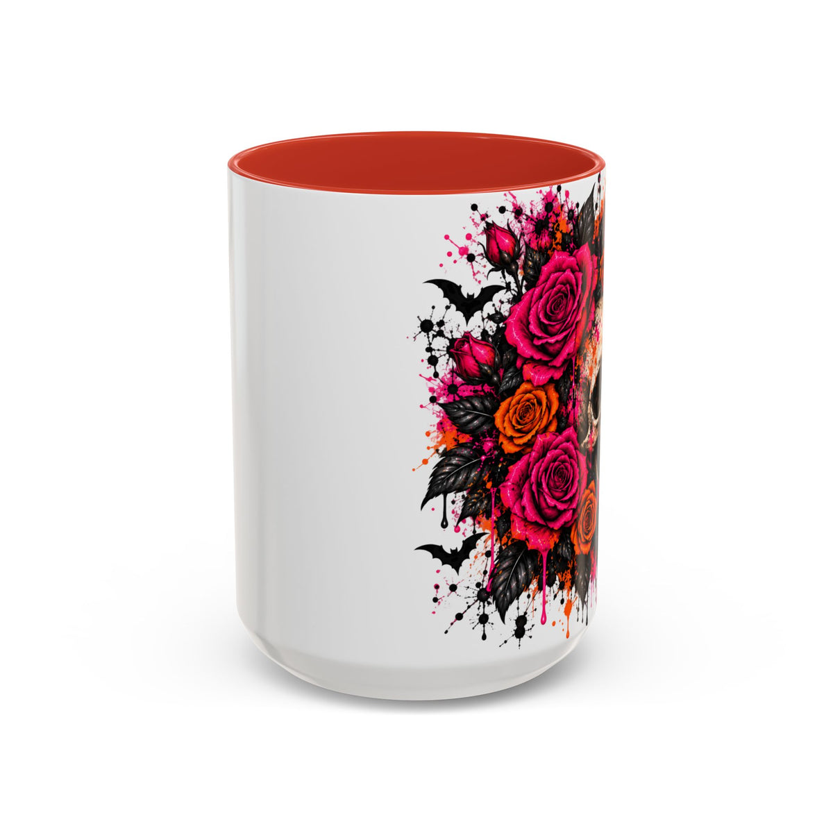 Deadly Blooms Coffee Mug | Gothic Floral Skull Ceramic Mug by Subbin4Sanity