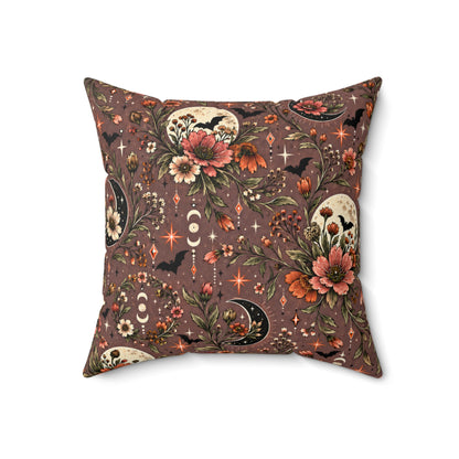 Made Of Moonlight And Wildflowers + Midnight Wildflowers Double-Sided Pillowcase & Insert | Boho Halloween Decor by Subbin4Sanity