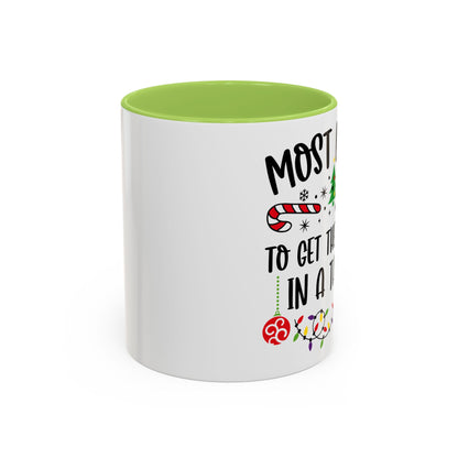 Christmas Coffee Mug, 11oz, "Most likely to get their tinsel in tangle"