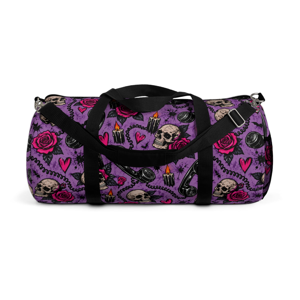 Karma’s Calling Duffel Bag | Skull & Rose Halloween Travel Bag by Subbin4Sanity