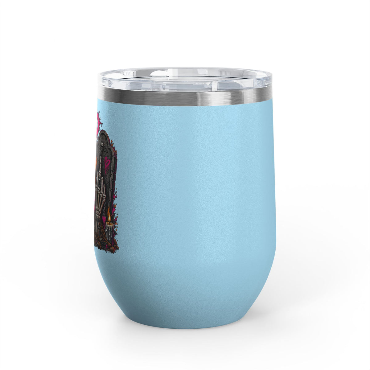 I Buried My Last Fuck Right Here 12oz Wine Tumbler | Sarcastic Gothic Stainless Steel Cup by Subbin4Sanity
