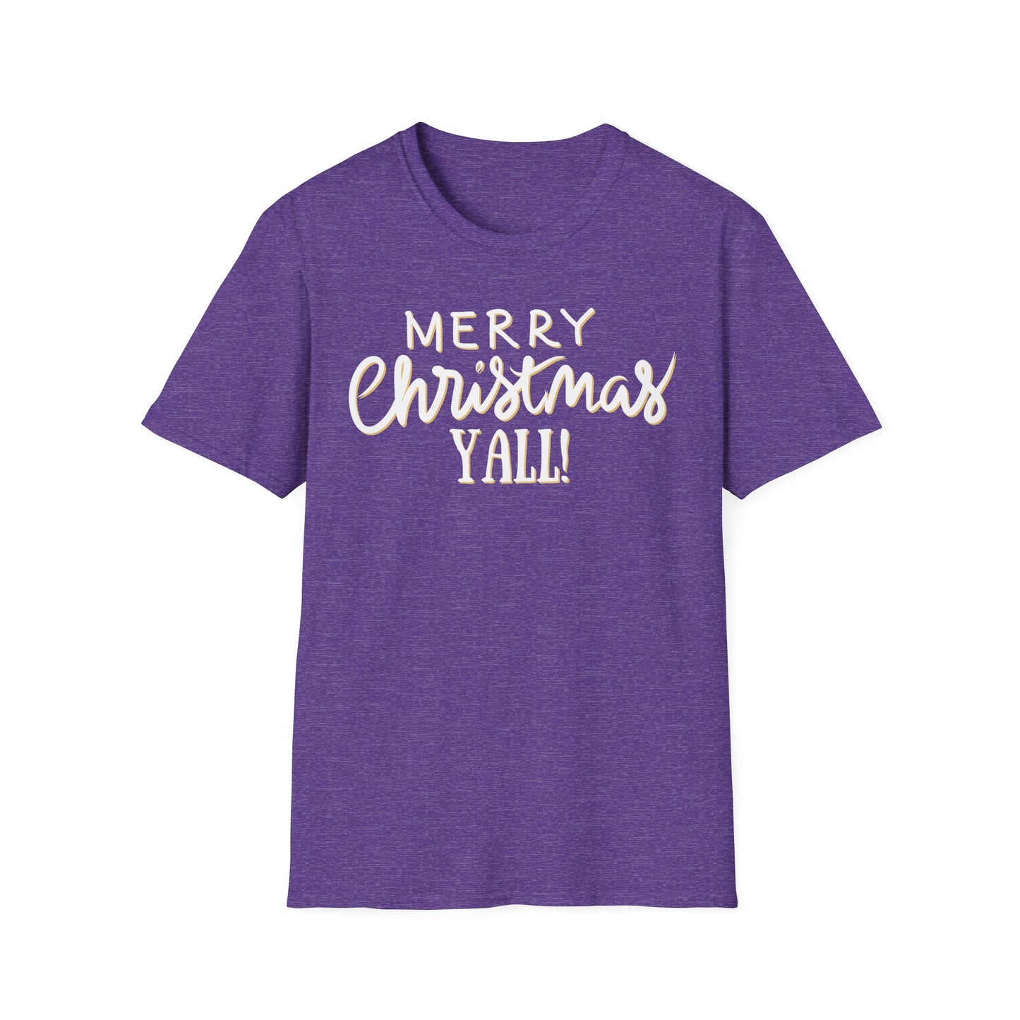Merry Christmas Y’all Text Graphic T-Shirt | Southern Holiday Tee by Subbin4Sanity