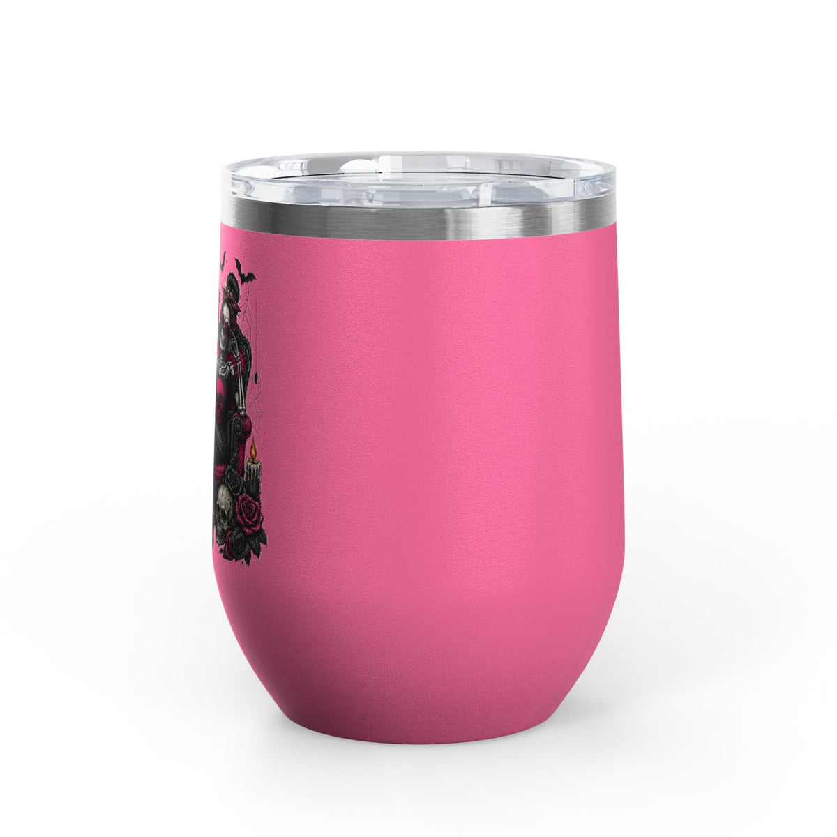 If Karma Needs Help, Call Me 12oz Wine Tumbler | Sarcastic Gothic Stainless Steel Cup by Subbin4Sanity