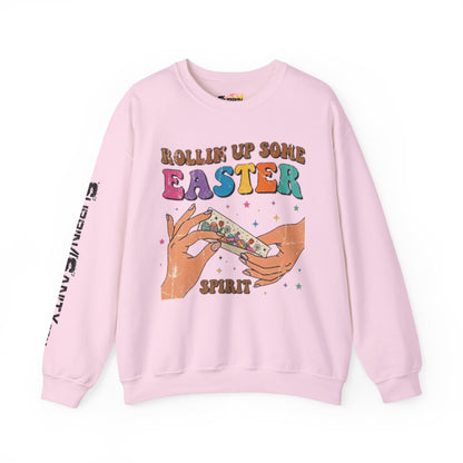 "Rollin Up Some Easter Spirit" Holiday Sweatshirt — Cozy Easter Crewneck