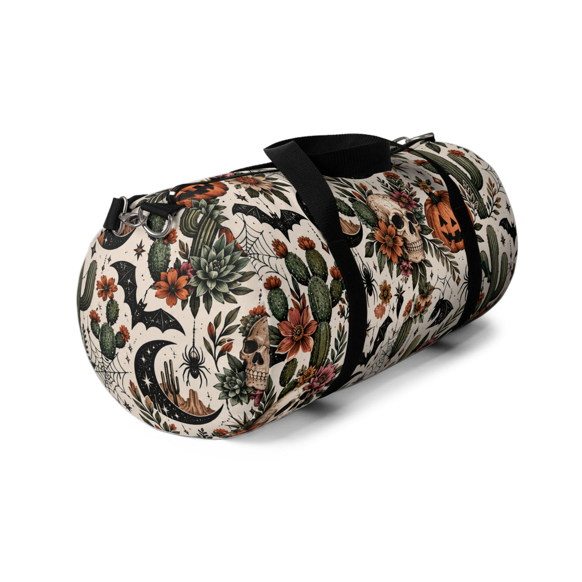 Desert Moonlight Duffel Bag | Boho Halloween Cactus Floral Travel Bag by Subbin4Sanity