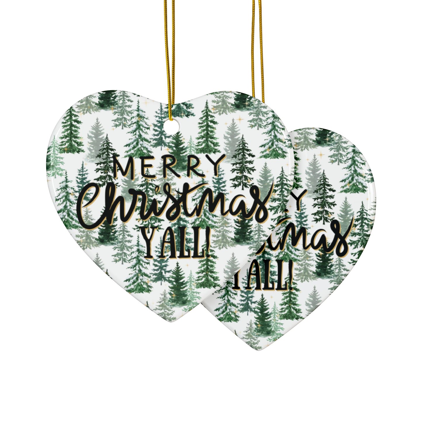 Merry Christmas Y’all Ceramic Ornament | Southern Holiday Tree Decor & Festive Keepsake by Subbin4Sanity