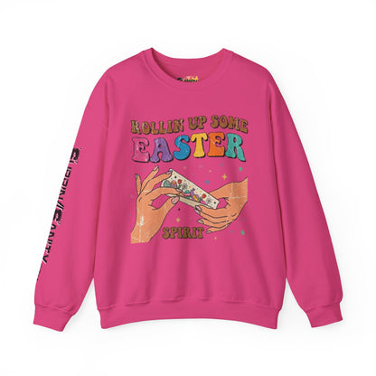 "Rollin Up Some Easter Spirit" Holiday Sweatshirt — Cozy Easter Crewneck