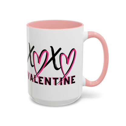 XOXO Valentine Accent Coffee Mug — 11oz & 15oz
