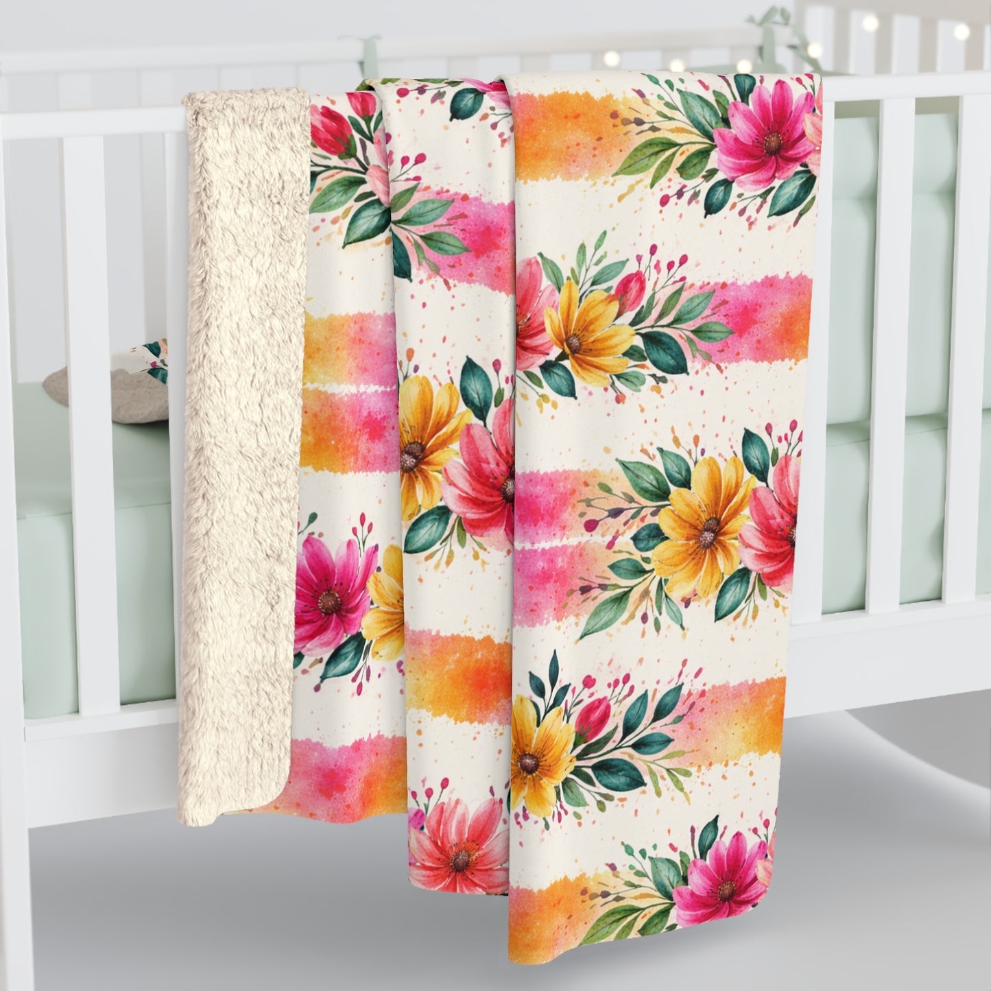 Wildflower Garden Stripe Pattern – Splatter Bloom Collection – Original Seamless Design By Subbin4Sanity