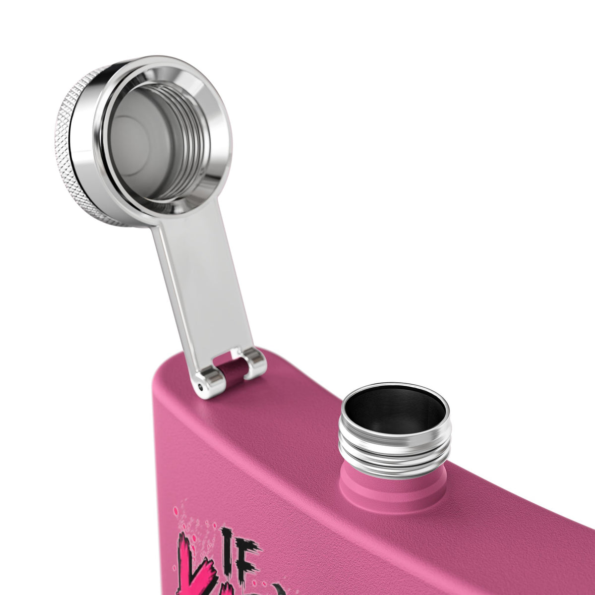 If Karma Needs Help, Call Me 6oz Stainless Steel Flask | Sarcastic Gothic Drinking Flask by Subbin4Sanity