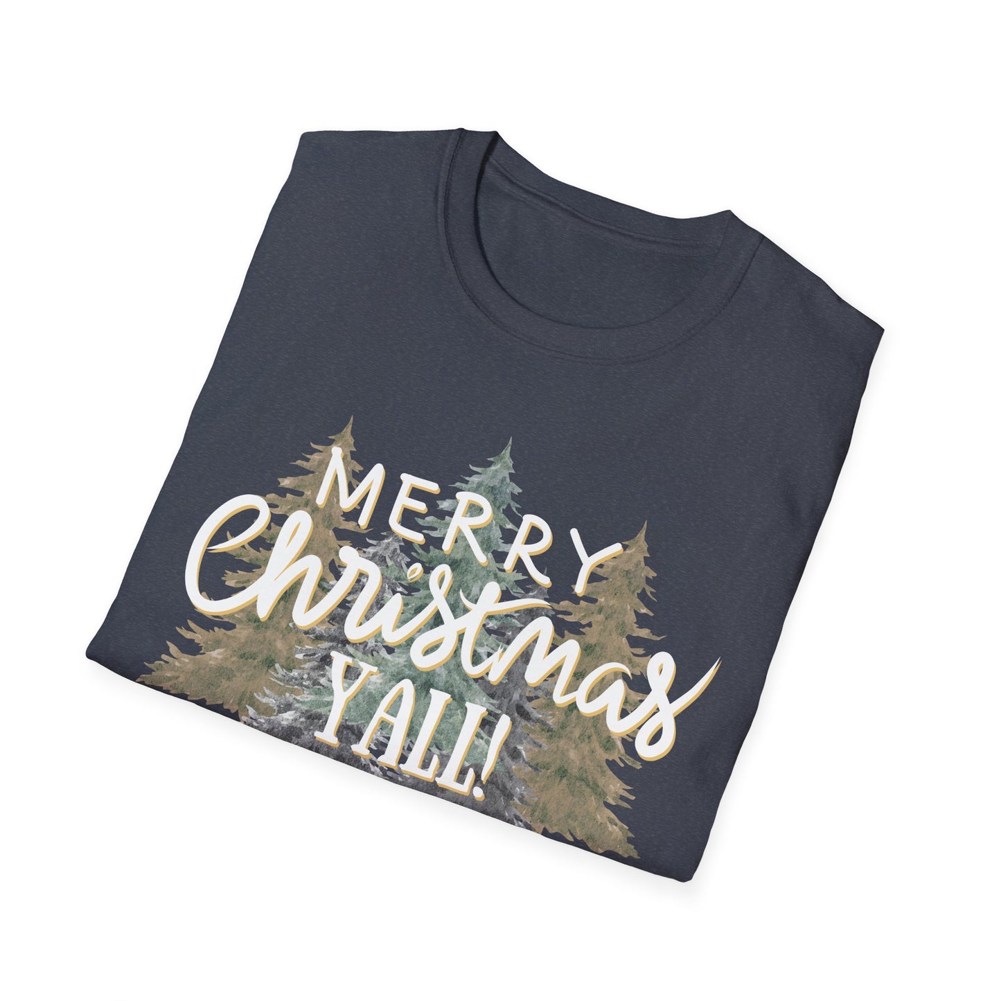 Merry Christmas Y’all Graphic T-Shirt | Southern Holiday Tee by Subbin4Sanity