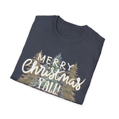 Merry Christmas Y’all Graphic T-Shirt | Southern Holiday Tee by Subbin4Sanity