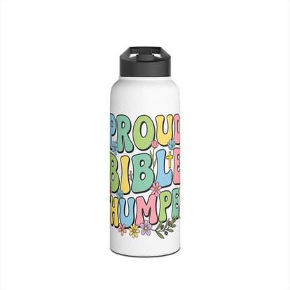 Proud Bible Thumper Multicolor Spring Easter Faith Stainless Steel Water Bottle