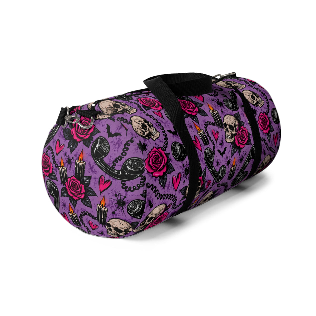 Karma’s Calling Duffel Bag | Skull & Rose Halloween Travel Bag by Subbin4Sanity