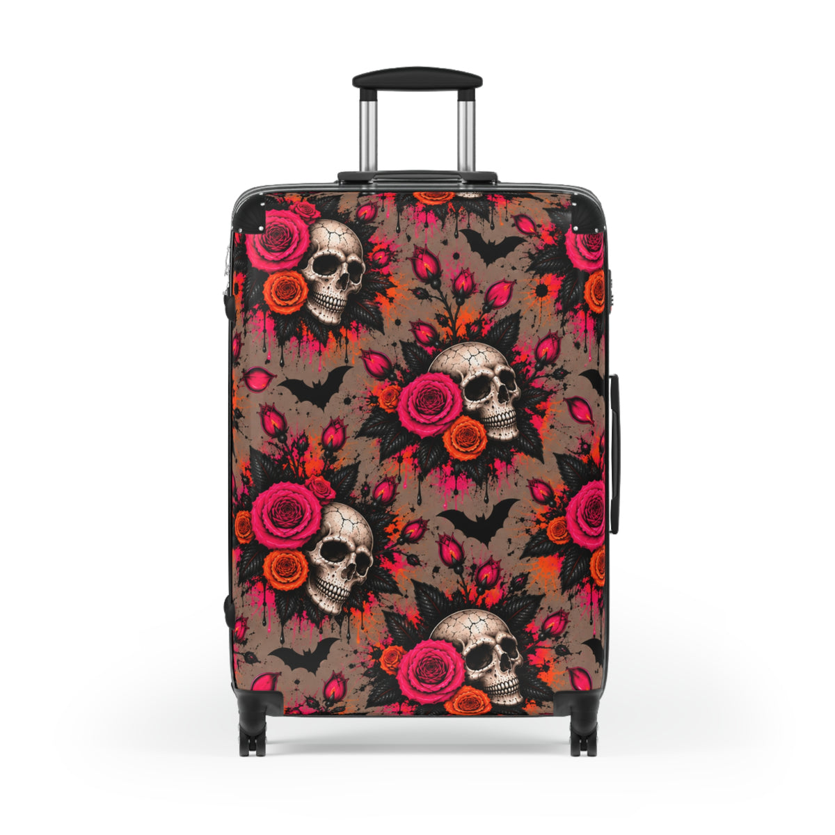 Deadly Blooms Suitcase | Skull & Rose Halloween Luggage by Subbin4Sanity