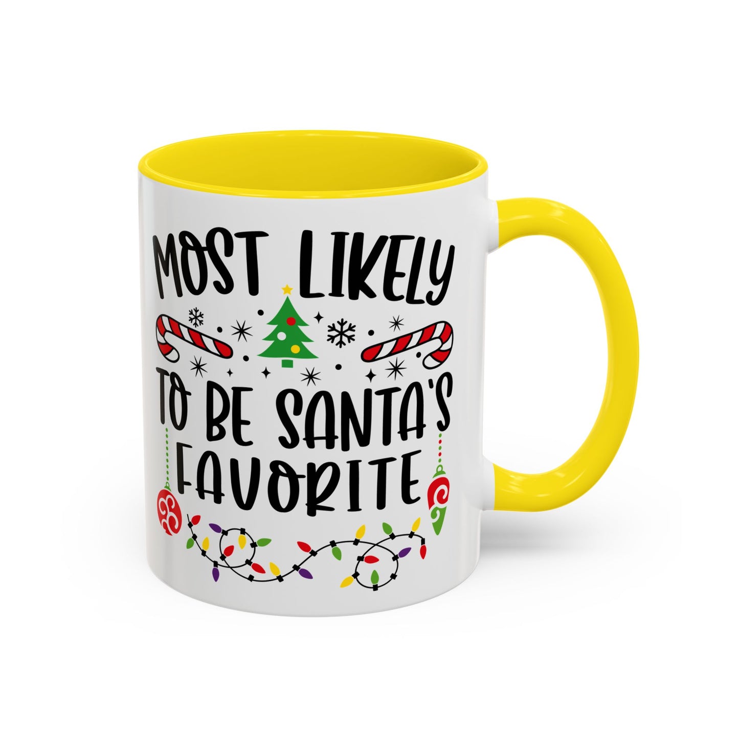 Christmas Coffee Mug, 11oz, "To be Santa's favorite"