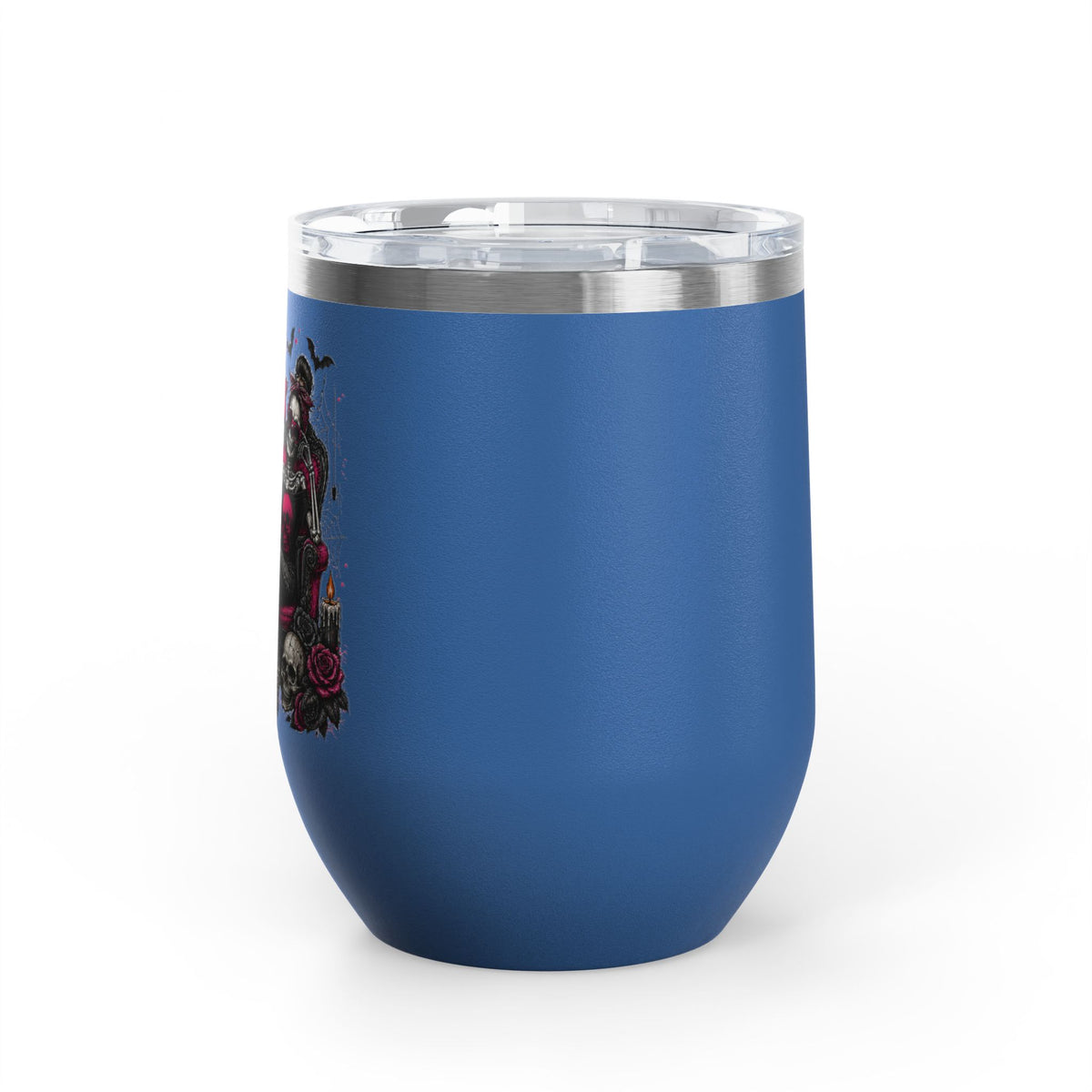 If Karma Needs Help, Call Me 12oz Wine Tumbler | Sarcastic Gothic Stainless Steel Cup by Subbin4Sanity