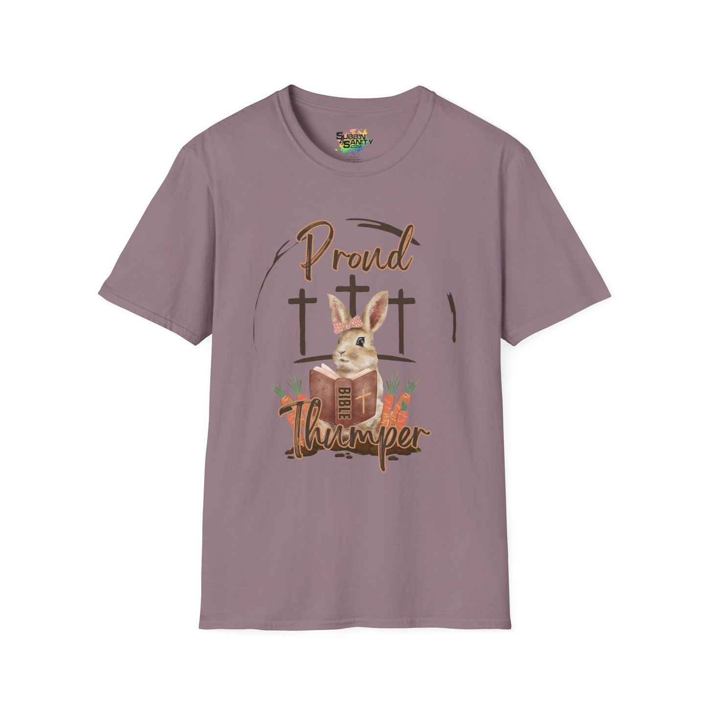"Proud Bible Thumper" Faith T-Shirt – Cute Graphic Tee | Unisex Softstyle Easter Day Shirt
