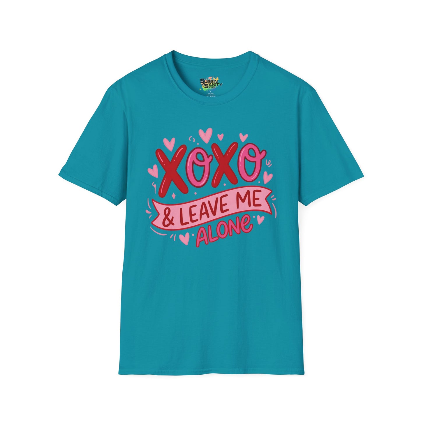 "XOXO & Leave Me Alone" Valentine T-Shirt – Cute Graphic Tee | Unisex Softstyle Valentine’s Day Shirt