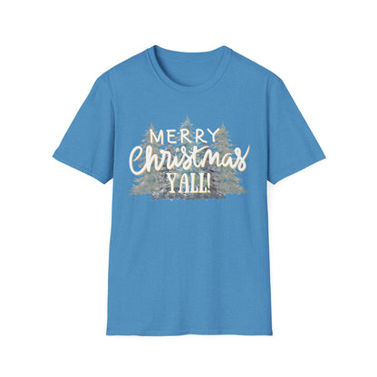 Merry Christmas Y’all Graphic T-Shirt | Southern Holiday Tee by Subbin4Sanity