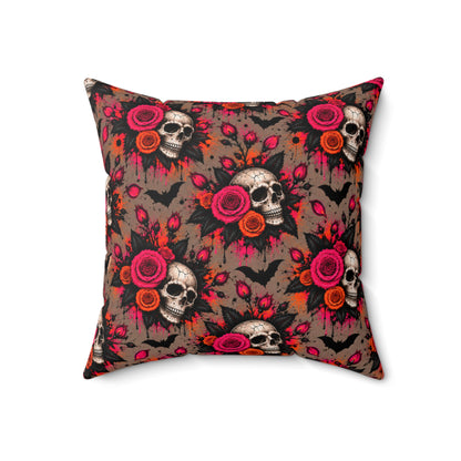 Emotionally Deceased + Deadly Blooms Double-Sided Pillowcase & Insert | Gothic Halloween Decor by Subbin4Sanity