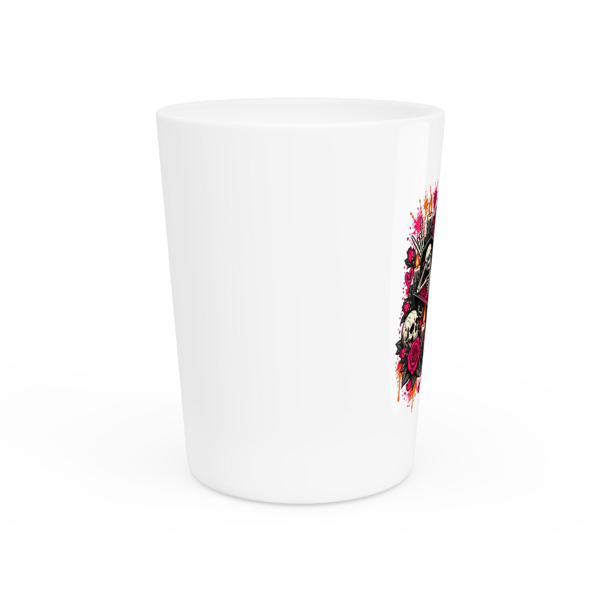 Dead & Unbothered Shot Glass | Gothic Skeleton Drinking Glass by Subbin4Sanity
