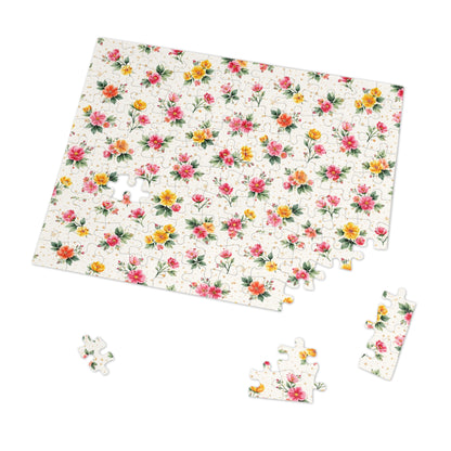 Wildflower Sprinkle Pattern – Splatter Bloom Collection – Puzzle & Tin Storage Box