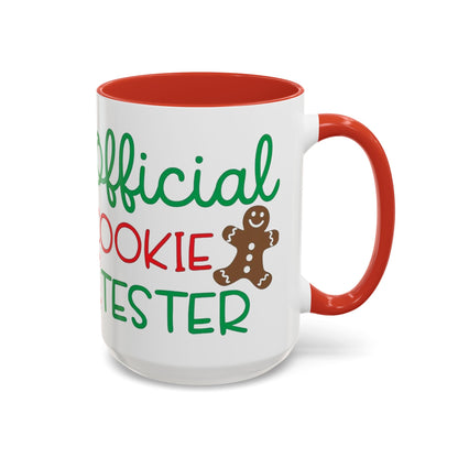 Christmas Coffee Mug, 11oz, "Official Cookie Tester"