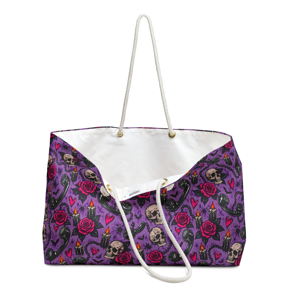 Karma’s Calling Weekender Bag | Skull & Rose Halloween Travel Tote by Subbin4Sanity