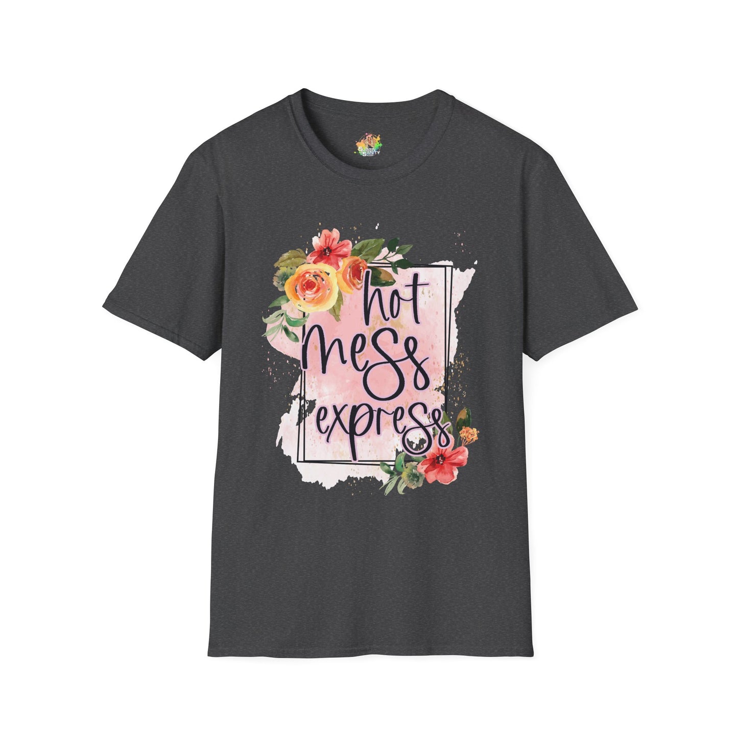 Hot Mess Express Graphic T-Shirt | Funny Chaos Life Statement Tee by Subbin4Sanity