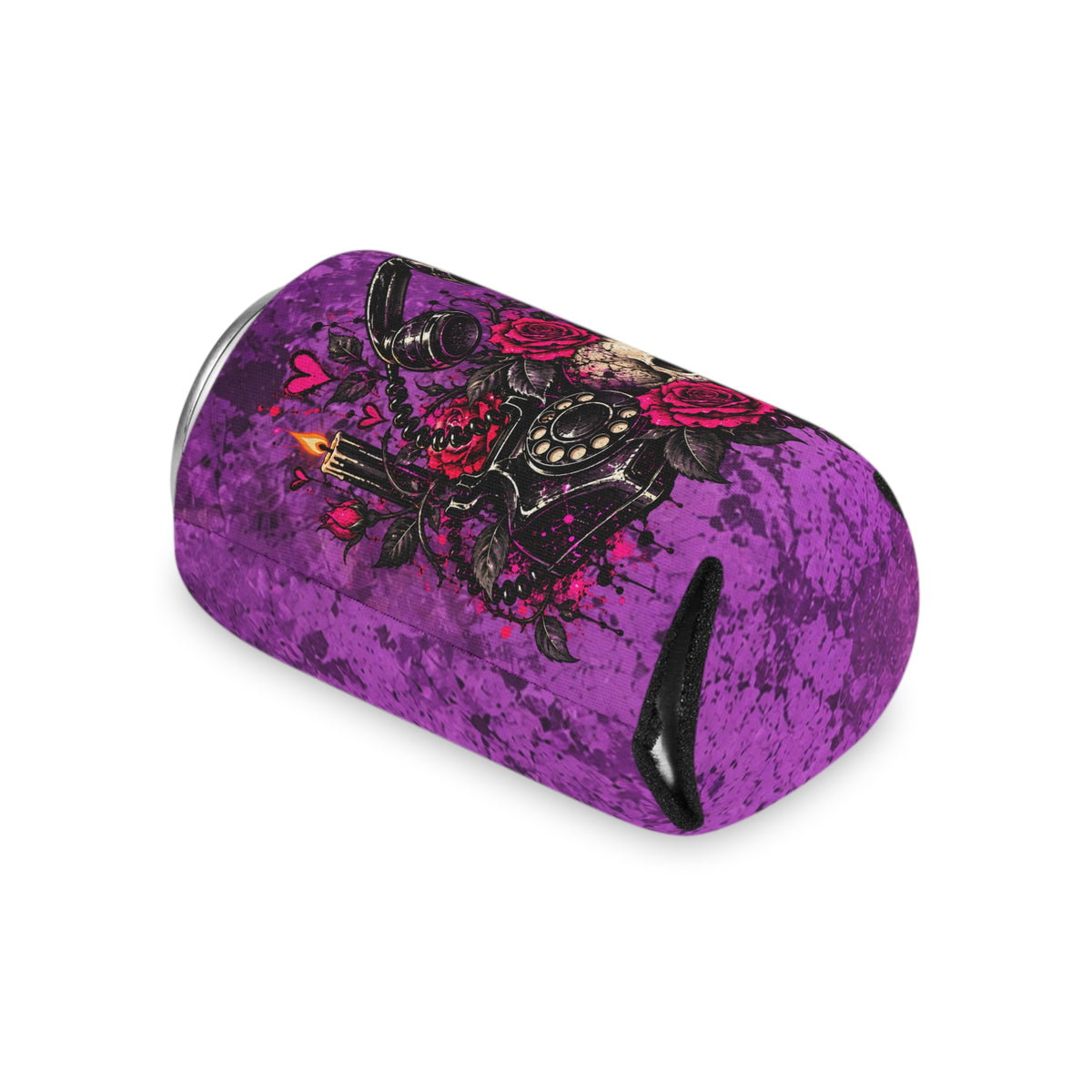 Karma’s Calling Foam Grip Koozie | Gothic Skull Can Cooler by Subbin4Sanity