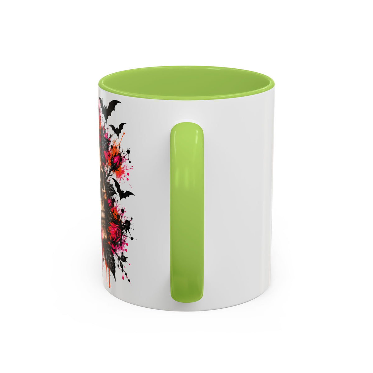 Deadly Blooms Coffee Mug | Gothic Floral Skull Ceramic Mug by Subbin4Sanity