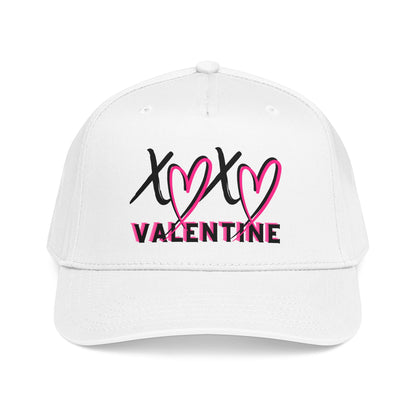 Valentine XOX Hearts Baseball Cap — Pink Heart DTF Valentine Hat