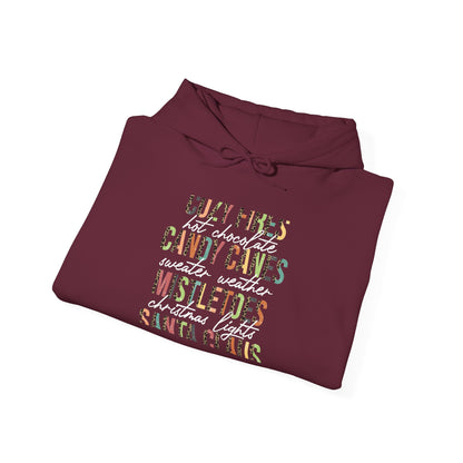 Cozy Fires & Candy Canes Hoodie | Festive Christmas Pullover by Subbin4Sanity