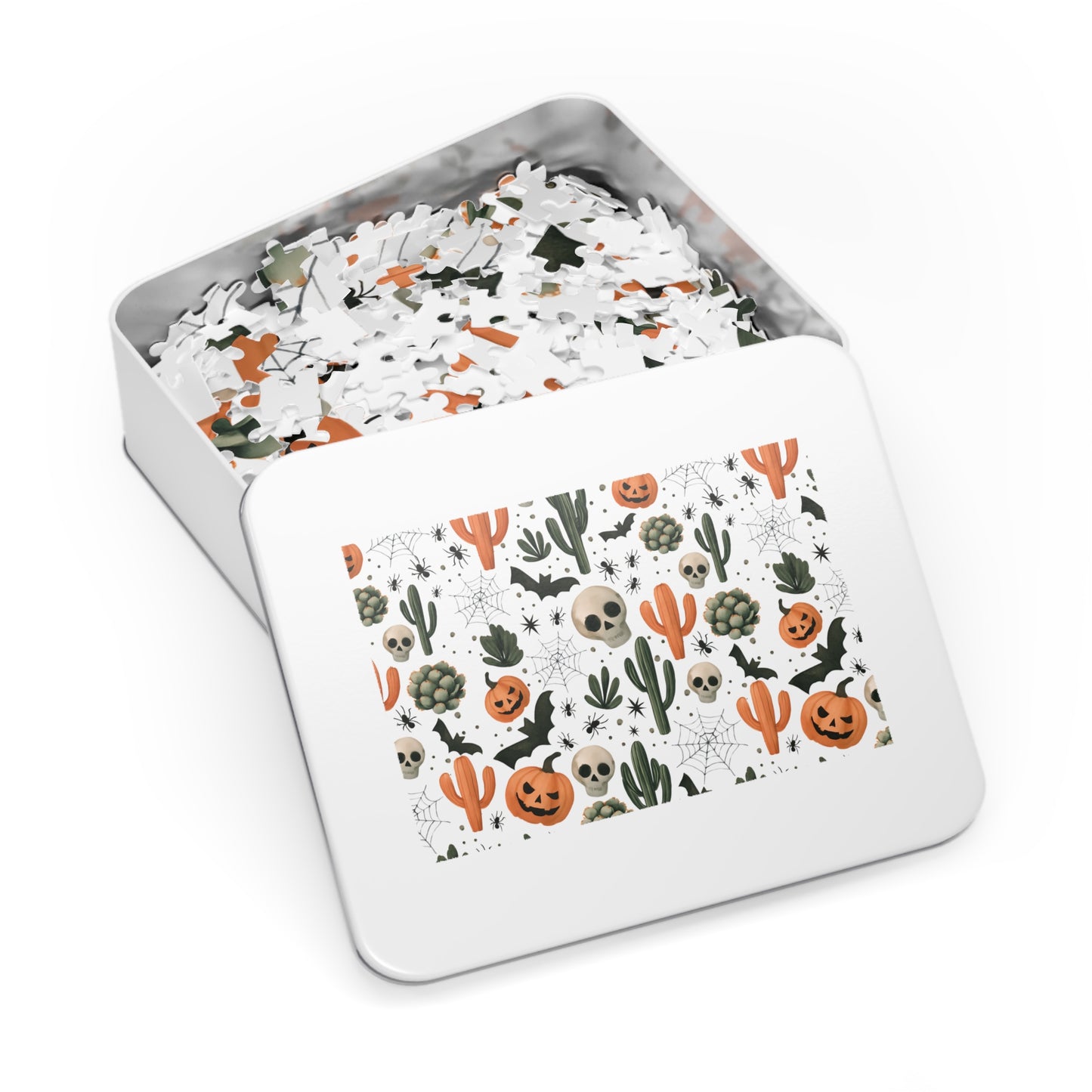 Halloween Puzzle with Tin Box