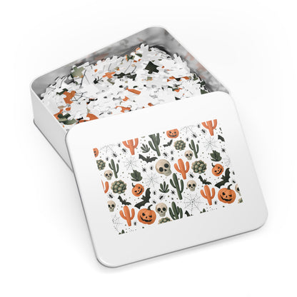 Halloween Puzzle with Tin Box