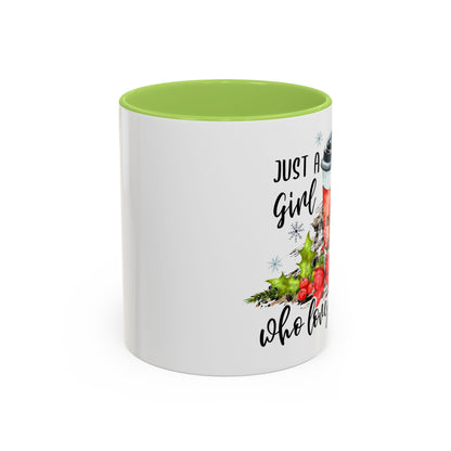 Christmas Coffee Mug, 11oz, "Just a girl who loves winter!"