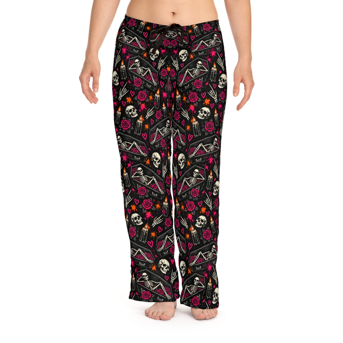 Too Dead To Give A Damn Pajama Pants | Dead & Unbothered Gothic Lounge Pants by Subbin4Sanity