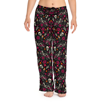 Too Dead To Give A Damn Pajama Pants | Dead & Unbothered Gothic Lounge Pants by Subbin4Sanity