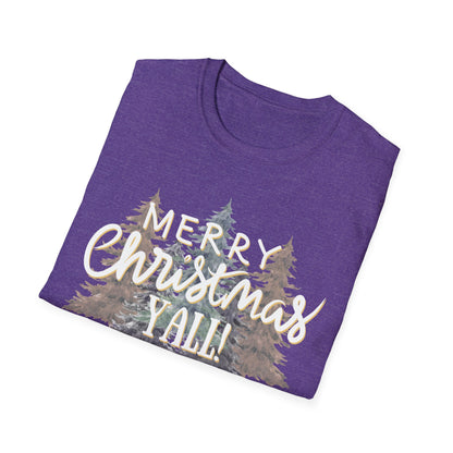 Merry Christmas Y’all Graphic T-Shirt | Southern Holiday Tee by Subbin4Sanity