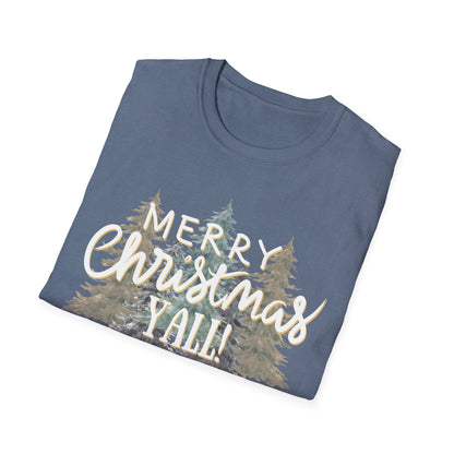 Merry Christmas Y’all Graphic T-Shirt | Southern Holiday Tee by Subbin4Sanity