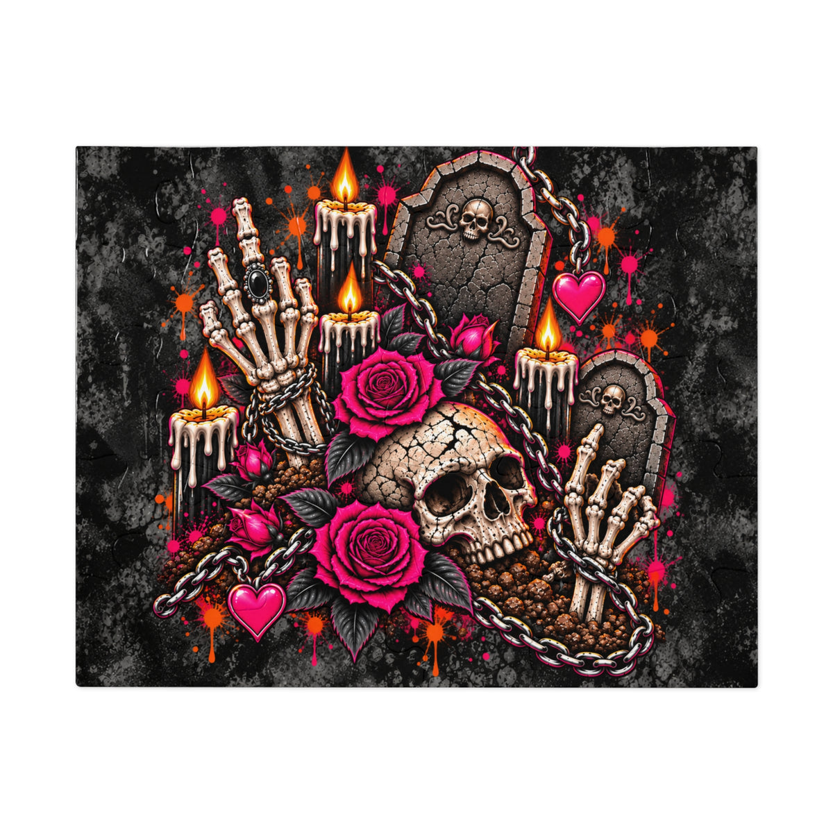Dirt & Defiance Halloween Jigsaw Puzzle | Gothic Coffin Statement Puzzle by Subbin4Sanity