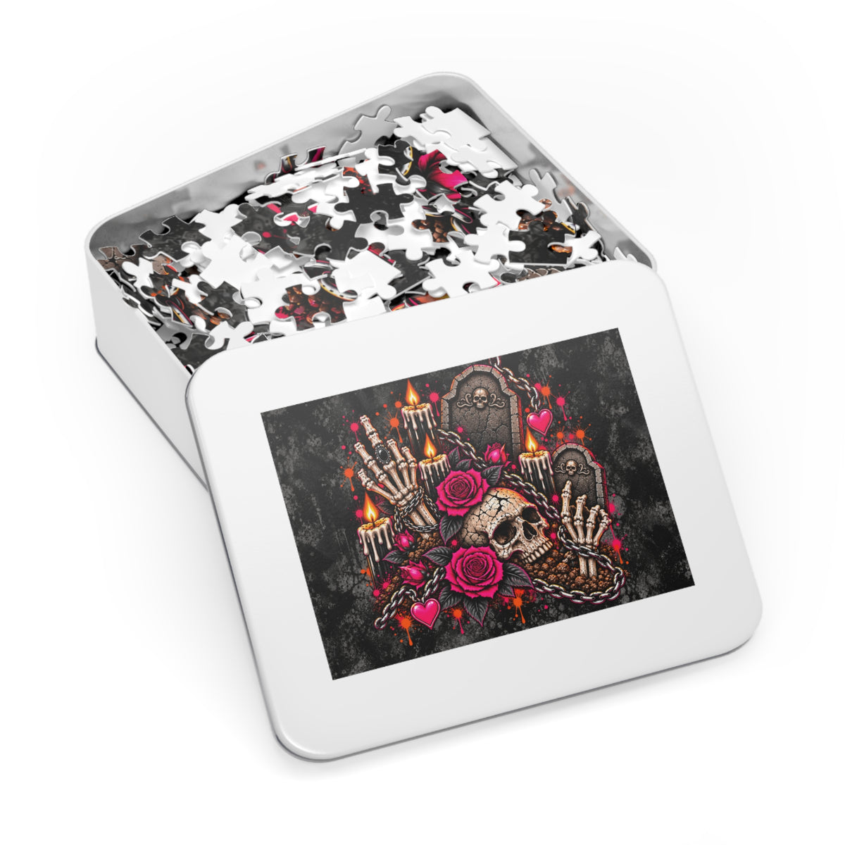 Dirt & Defiance Halloween Jigsaw Puzzle | Gothic Coffin Statement Puzzle by Subbin4Sanity