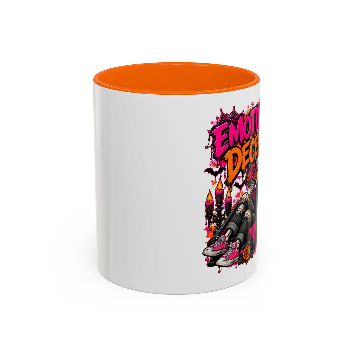 Emotionally Deceased Coffee Mug | Sarcastic Gothic Ceramic Mug by Subbin4Sanity