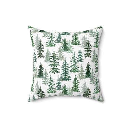 Christmas Pillowcase & Pillow Insert white with Christmas tree pattern "I'm gunna go lay under the Christmas tree so my family knows I'm a gift"