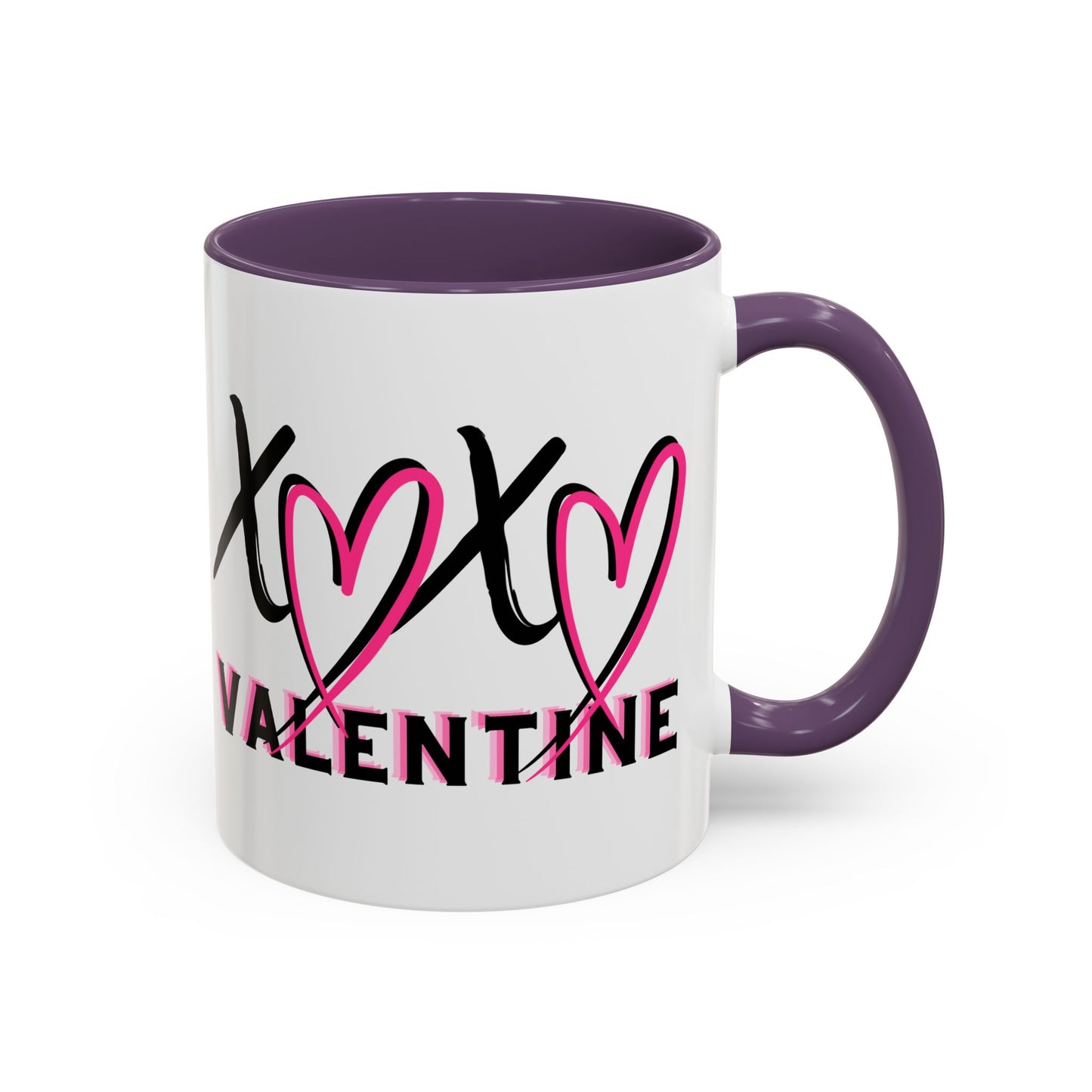 XOXO Valentine Accent Coffee Mug — 11oz & 15oz