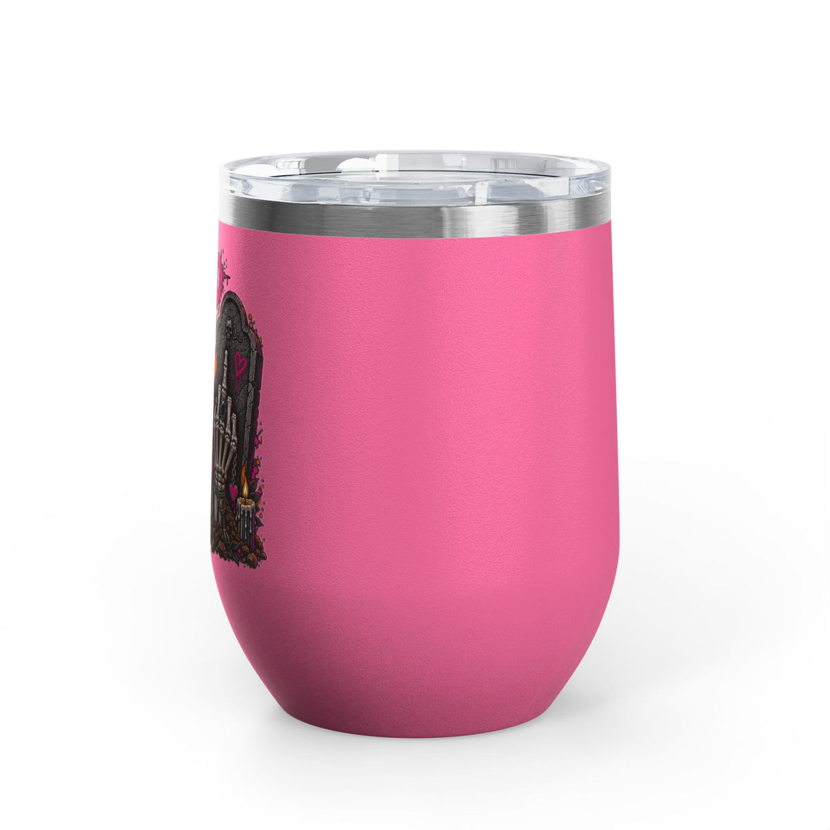 I Buried My Last Fuck Right Here 12oz Wine Tumbler | Sarcastic Gothic Stainless Steel Cup by Subbin4Sanity
